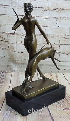 Statue Sculpture Diane Chasseresse Art Déco Style Chair Nouveau Bronze Figurine