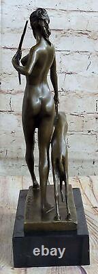 Statue Sculpture Diane Chasseresse Art Déco Style Chair Nouveau Bronze Figurine