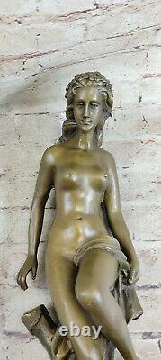Statue Sculpture Diane Chasseresse Art Déco Style Nouveau Bronze