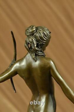 Statue Sculpture Diane Chasseresse Art Déco Style Nouveau Bronze'Lost' Cire