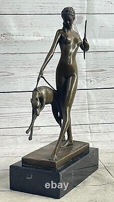 Statue Sculpture Diane Chasseresse Art Déco Style Nouveau Bronze'Lost' Cire