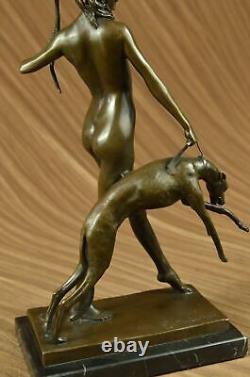 Statue Sculpture Diane Chasseresse Art Déco Style Nouveau Bronze'Lost' Cire