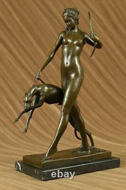 Statue Sculpture Diane Chasseresse Art Déco Style Nouveau Bronze'Lost' Cire