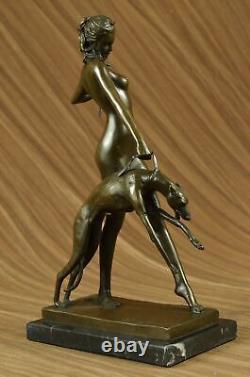 Statue Sculpture Diane Chasseresse Art Déco Style Nouveau Bronze'Lost' Cire