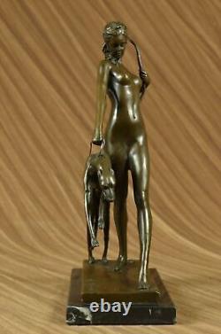 Statue Sculpture Diane Chasseresse Art Déco Style Nouveau Bronze'Lost' Cire