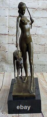 Statue Sculpture Diane Chasseresse Art Déco Style Nouveau Nu Bronze'Lost' Cire