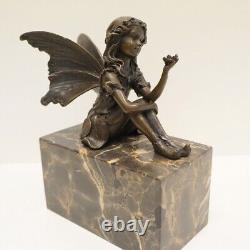 Statue Sculpture Elfe Fee Style Art Deco Style Art Nouveau Bronze massif