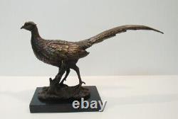 Statue Sculpture Faisan Oiseau Animalier Chasse Style Art Deco Style Art Nouveau