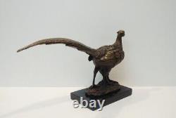 Statue Sculpture Faisan Oiseau Animalier Chasse Style Art Deco Style Art Nouveau