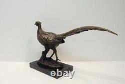 Statue Sculpture Faisan Oiseau Animalier Chasse Style Art Deco Style Art Nouveau