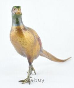 Statue Sculpture Faisan Oiseau Animalier Chasse Style Art Deco Style Art Nouveau