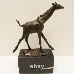 Statue Sculpture Girafe Animalier Style Art Deco Style Art Nouveau Bronze massif