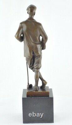 Statue Sculpture Golfeur Golf Style Art Deco Style Art Nouveau Bronze massif Sig