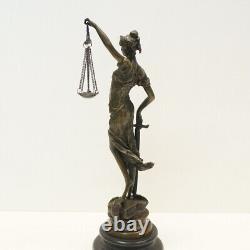 Statue Sculpture La justice Themis Style Art Deco Style Art Nouveau Bronze massi