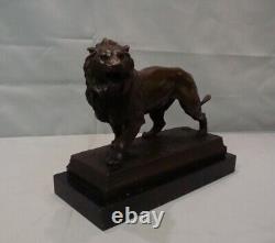 Statue Sculpture Lion Animalier Style Art Deco Style Art Nouveau Bronze massif S