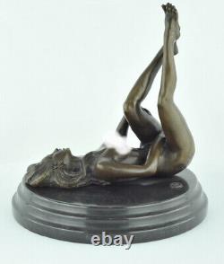 Statue Sculpture Nue Danseuse Sexy Pin-up Style Art Deco Style Art Nouveau Bronz