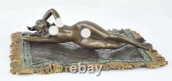 Statue Sculpture Nymphe Sexy Style Art Deco Style Art Nouveau Bronze massif Sign