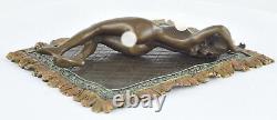 Statue Sculpture Nymphe Sexy Style Art Deco Style Art Nouveau Bronze massif Sign