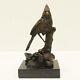 Statue Sculpture Oiseau Animalier Style Art Deco Style Art Nouveau Bronze Massif