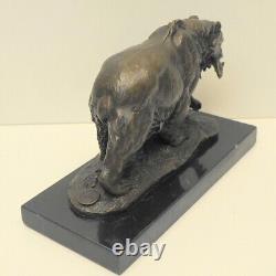 Statue Sculpture Ours Animalier Style Art Deco Style Art Nouveau Bronze massif S