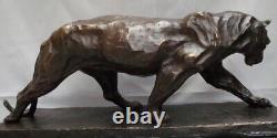 Statue Sculpture Panthere Animalier Style Art Deco Style Art Nouveau Bronze mass