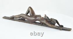 Statue Sculpture Pin-up Sexy Style Art Deco Style Art Nouveau Bronze massif Sign