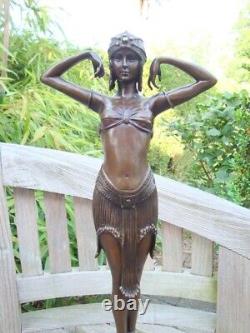 Statue Sculpture Scarabee Danseuse Nue Sexy Style Art Deco Style Art Nouveau Bro