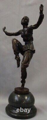 Statue Sculpture Scheherazade Style Art Deco Style Art Nouveau Bronze massif Sig