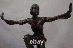 Statue Sculpture Scheherazade Style Art Deco Style Art Nouveau Bronze massif Sig