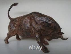 Statue Sculpture Taureau Animalier Corrida Tauromachie Style Art Deco Style Art