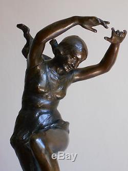 Statue Sculpture en Bronze Art Deco Art Nouveau Isadora Duncan E. FORESTIER