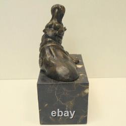 Statue Sculpture hippopotame Animalier Chasse Style Art Deco Style Art Nouveau B