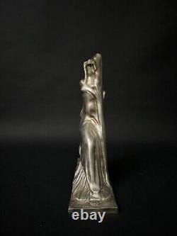 Statue de danseuse par Serge Zelikson femme au voile Art déco M3178