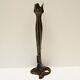 Statue Sculpture Bougeoir Style Art Deco Style Art Nouveau Bronze Massif Signe