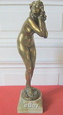 Statue sculpture bronze art déco femme art nouveau de Paul Philippe 1870-1930