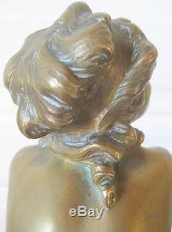 Statue sculpture bronze art déco femme art nouveau de Paul Philippe 1870-1930