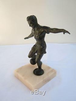 Statue sculpture footballeur Ignacio Gallo Art Déco