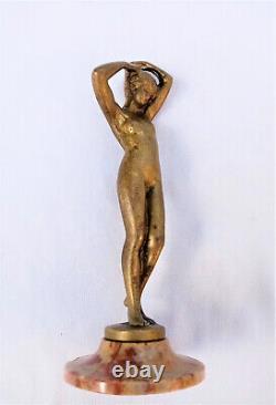 Statuette bronze femme nue art déco