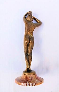 Statuette bronze femme nue art déco