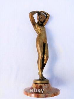 Statuette bronze femme nue art déco