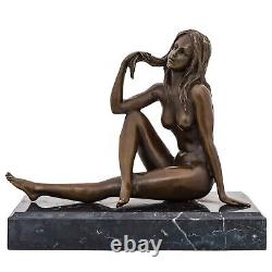 Statuette de femme nue style ancien/art déco Sculpture en bronze