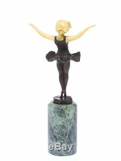 Statuette de jeune ballerine d´après Ferdinand Preiss style Art déco -bronze