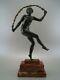 Statuette Sculpture Bronze Art Deco Danseuse Nue Signé Joe Descomps (1869-1950)