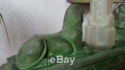 Superbe lampe sculpture sphinx art deco dlg max le verrier