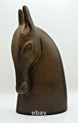 Tête de cheval stylisé céramique émaillée art deco sculpture 1940