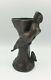 Vase Sculpture Suzanne Bizard Fee Nymphe Bronze Art Deco 1930 Régule Fonte D Art