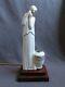 Veilleuse Art Deco 1920/30 En Porcelaine Argilor Femme Statuette Sculpture Lampe