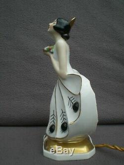 Veilleuse lampe brûle parfum femme art deco 1920 vintage perfume lamp sculpture