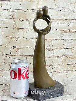 Véritable 100% Bronze Moderne Art Déco Sculpture sans Fin Love Cadeau Solde