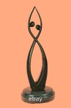 Vintage Bronze Sculpture Abstrait Mi Siècle Moderne Moderniste Art Déco Ouvre